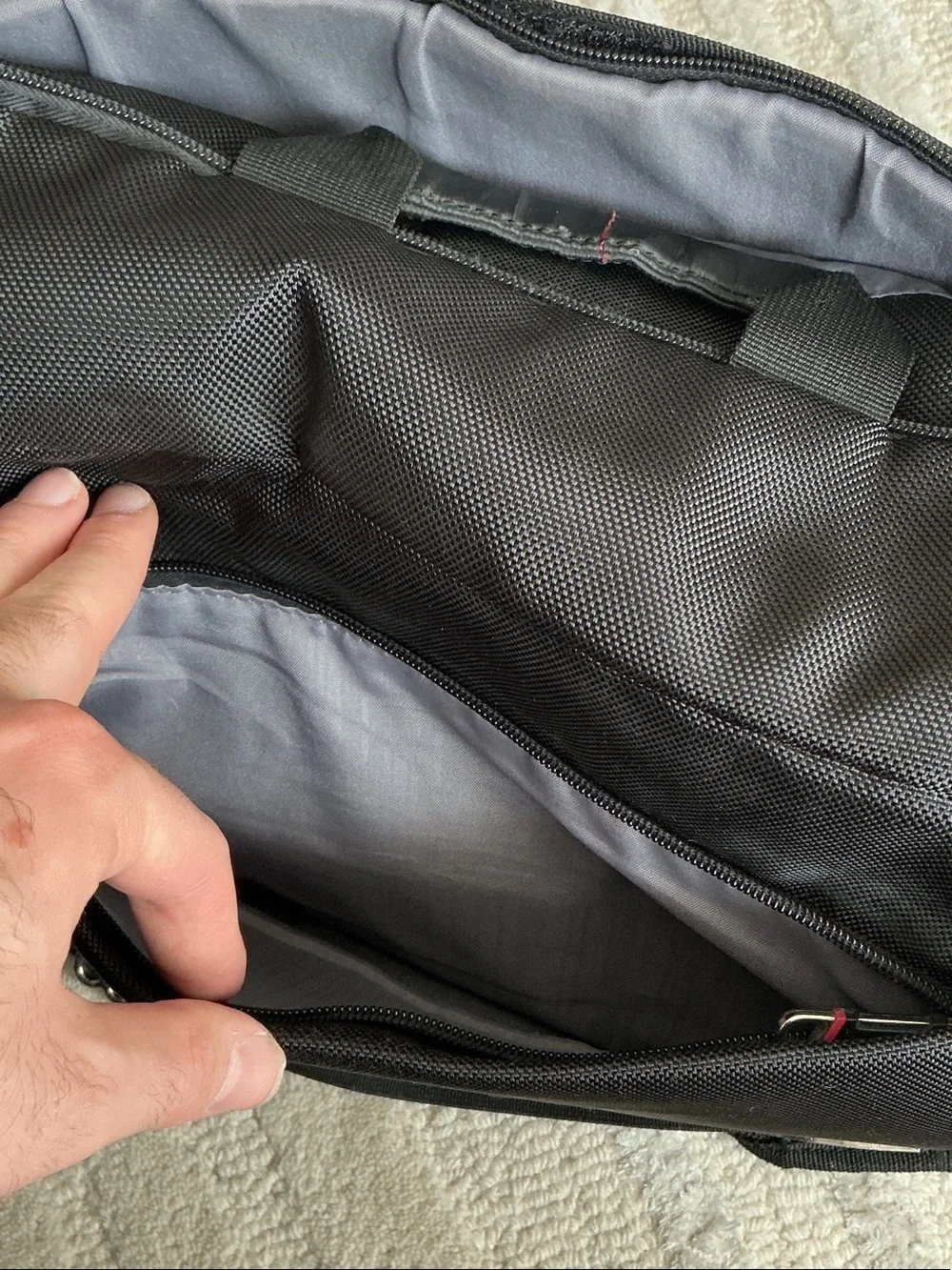 Samsonite Black Nylon Messenger Bag for Men